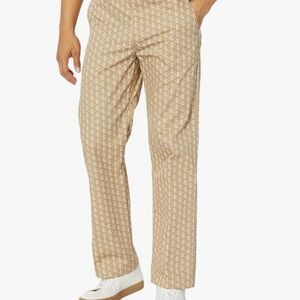 Lacoste Men's Tan Geometric-Print Chinos
